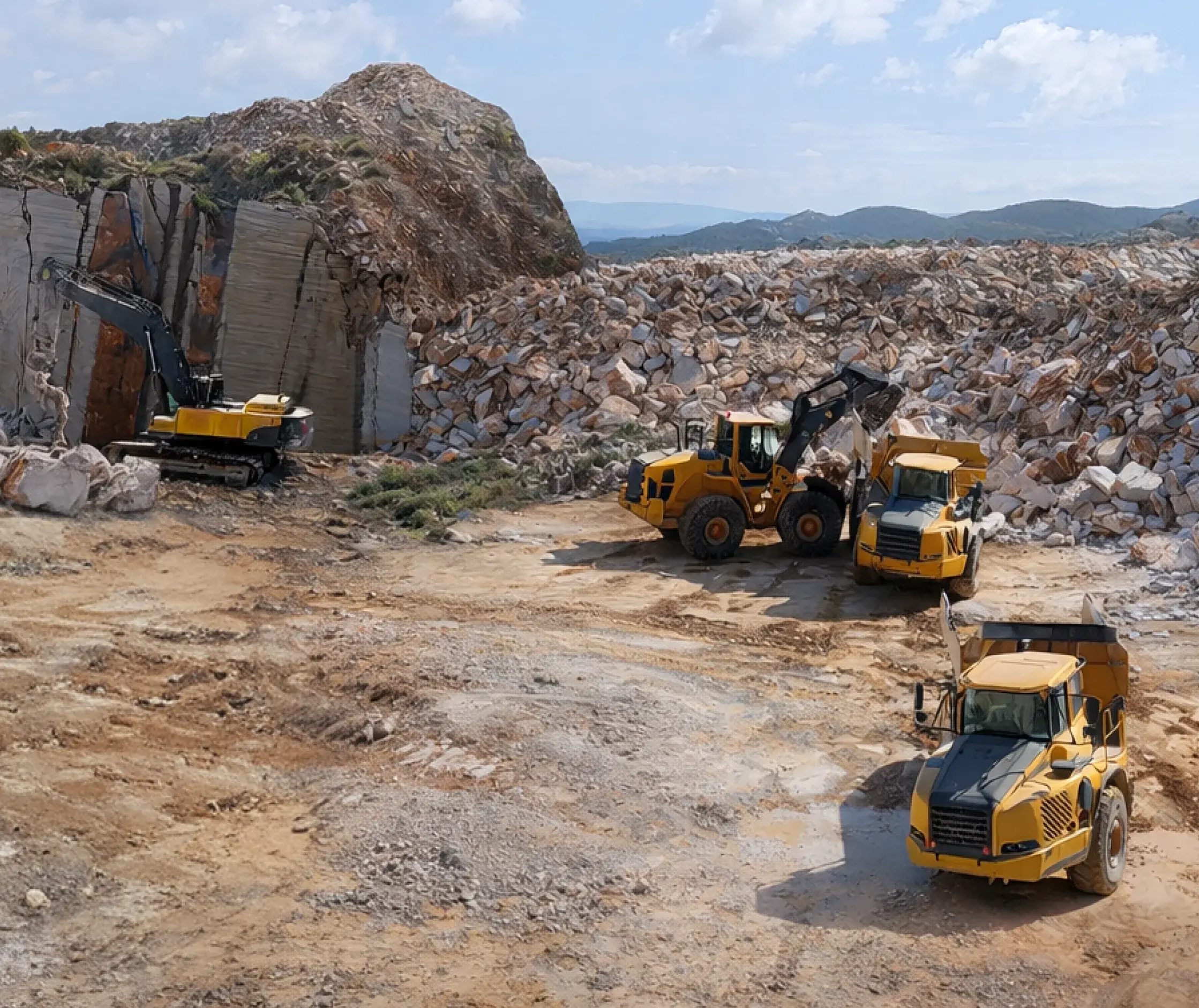 Excavator Dumb-Truck and Wheel loader